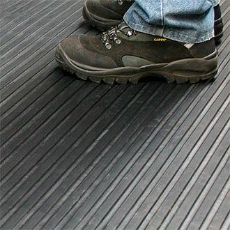 Rubber Flooring Broad Ribbed Linear Meter - Slip Not Co Uk