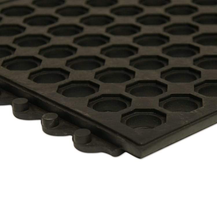 Rubber Link Mats with Drainage Holes for Pool And Wet Areas - Slip Not Co Uk