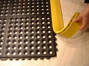 Rubber Antifatigue Industrial Mat Tile with Drainage Holes B - Slip Not Co Uk