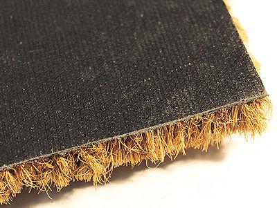 Coir Doormat Heavy Duty Plain Natural 17mm 1m And 2m Wide Any Size Mat - Slip Not Co Uk