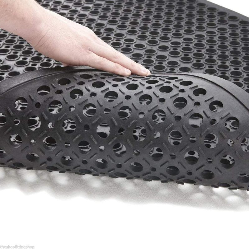 Rubber Industrial Floor Mats With Drainage Holes - Slip Not Co Uk