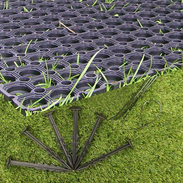 Rubber Grass Mats 23mm 150x100cms with Pegs and Ties - Slip Not Co Uk